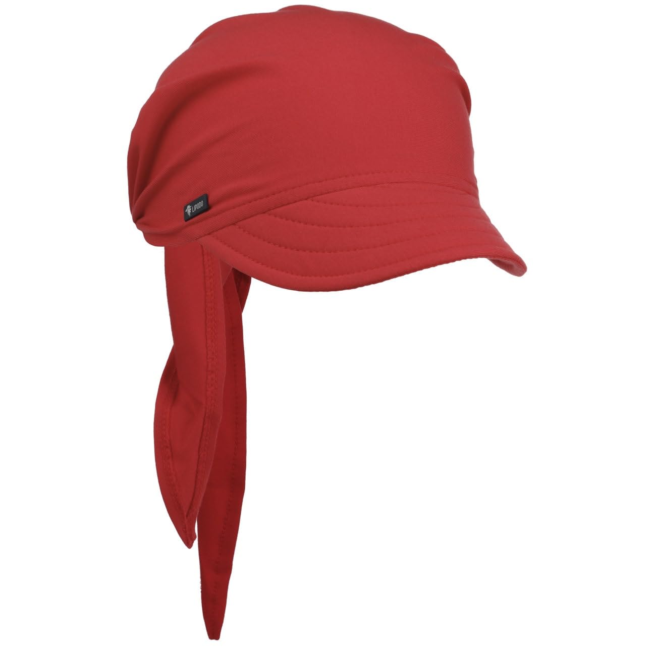 Lipodo Bandana Cap Cotton Visor Bow Detail Made in Italy Handmade Women Summer Spring red One Size