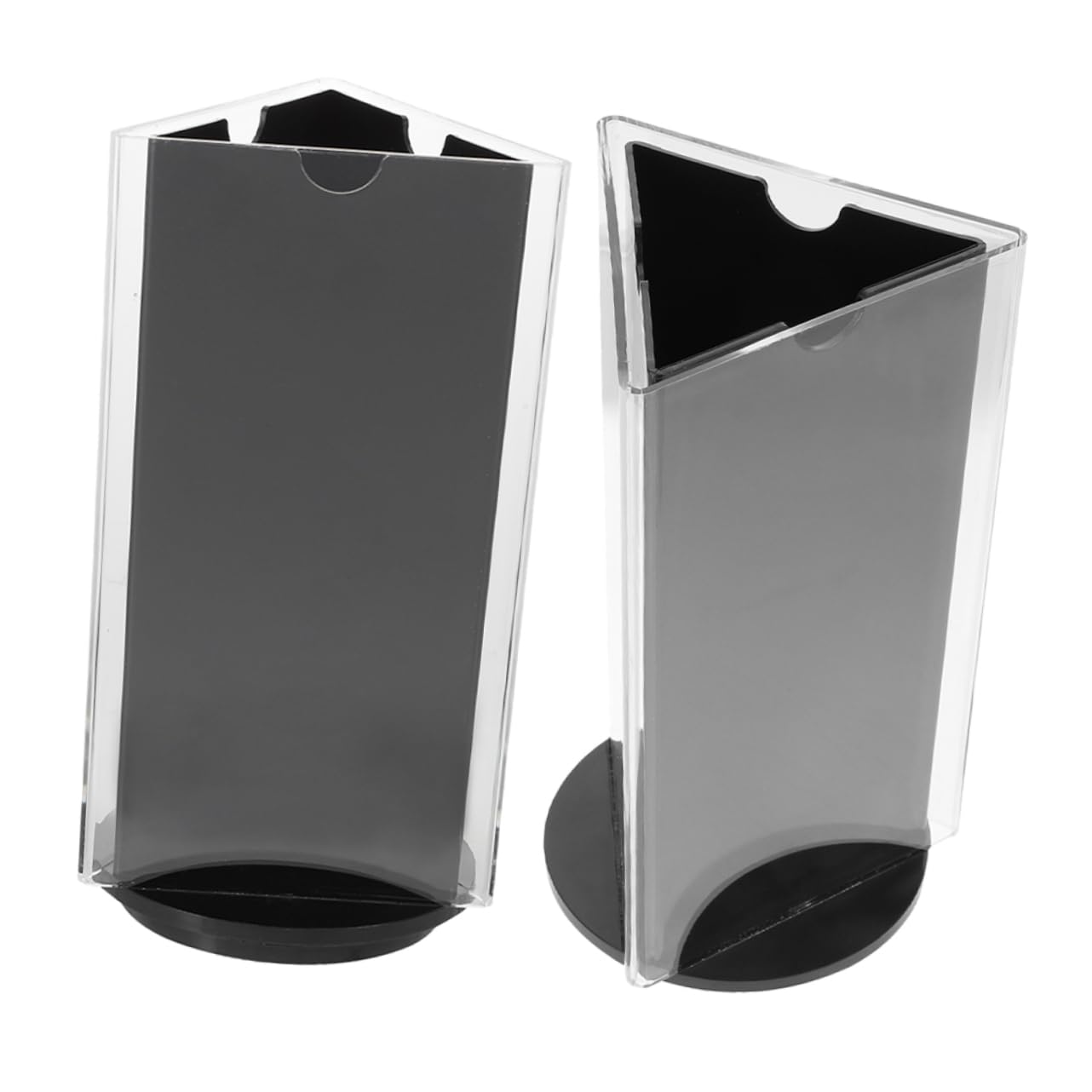 MUSISALY 2pcs Rotating Table Card Sign Stand The Menu Office Signs Emblems Rotating Display Stand Display Shelves Table Sign Holders Restaurant Menu Menu Holders Black Acrylic