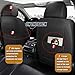 QUYDDC Universal Waterproof Nappa leather Car Seat Covers - Full Set Protects & Keeps Front Rear Seats Clean -Comfortable & Fashionable Bucket Seat Protector Fits Most Cars, SUVs, Sedans -Black Coffee