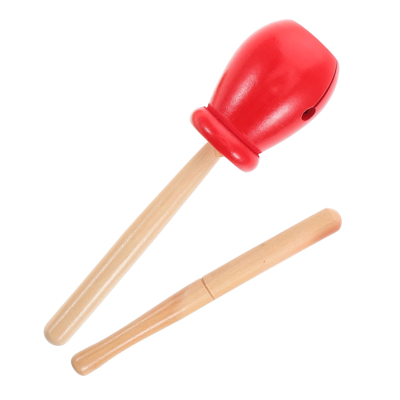 ERINGOGO1 Set Longkou Bangzi Percussion Instrument Educational Toys Musical Instruments Wood Noise Maker Musical Tone Block Wood Cowbell Block Wood Blocks Wood Block Instrument Wooden Red