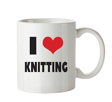 I Love Knitting I Love Mug Personalised Adult Office Mug