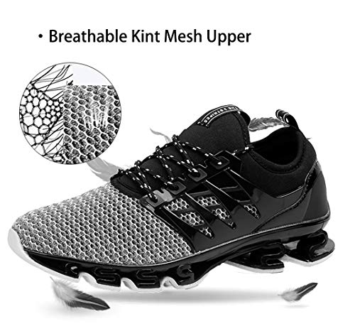 SKDOIUL Men Walking Sneaker Men Running Sneakers Casual Running Shoes Youth Boys Sneakers Sport Running Shoes mesh Breathable Mens Trail Outdoor Shoes Grey Size 8 (8066grey41)