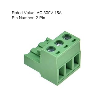 20 pcs 3 Pin 5.08mm Pitch Pluggable PCB Angle Screw Terminal Block Plug Connector Socket Panel Mount DIY (20pcs 3p)