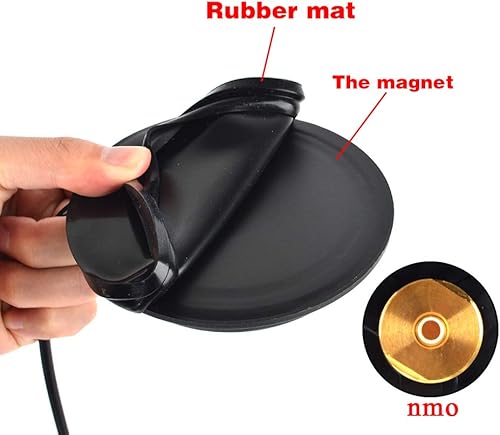 Miniatura 5 de UAYESOK 5.9 pulgadas (5.906in) NMO Montaje magnético Antena Jamón Móvil Radio Antena Imán Montaje con 16.4ft (16.4 pies) RG58 Cable coaxial PL-259