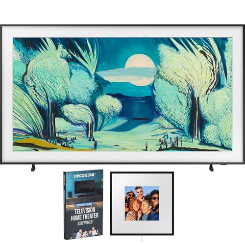 Samsung 65 inch The Frame LS03FA QLED 4K Art Mode Vision AI Smart TV (2025) Bundle w Photo Music Frame Smart Speaker HW-LS60D (2024) + Deco Gear TV Home Theater Essentials: Beginner's Guide