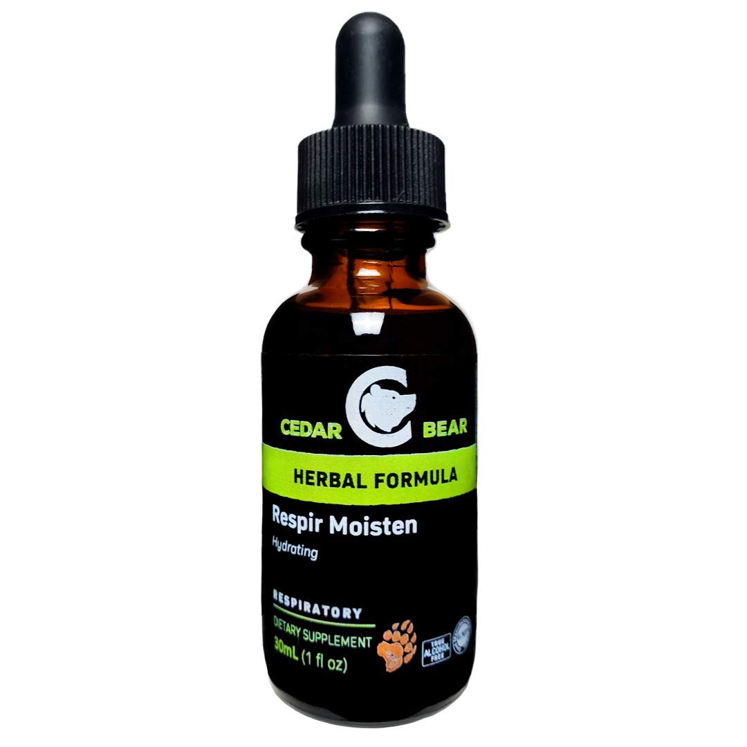Cedar Bear Respir Moisten a Liquid Herbal Supplement That Moisturizes and Soothes Irritated Respiratory Tissues and Relieves Occasional Dry Coughs 1