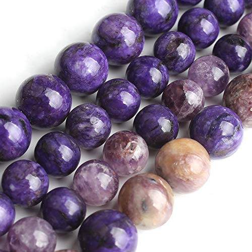 Love Beads Natural Charoite Stone Beads for Jewelry Making 8mm 15inches Beads