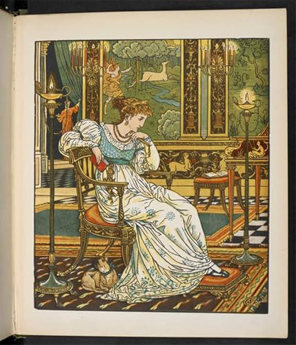 Pinturas murales retro cartel para decoración pared salón ilustración Walter Crane
