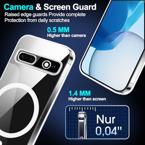 Coqinen Magnetic Mobile Phone Case for Google Pixel 7A 5G Case Compatible with MagSafe - Image 4