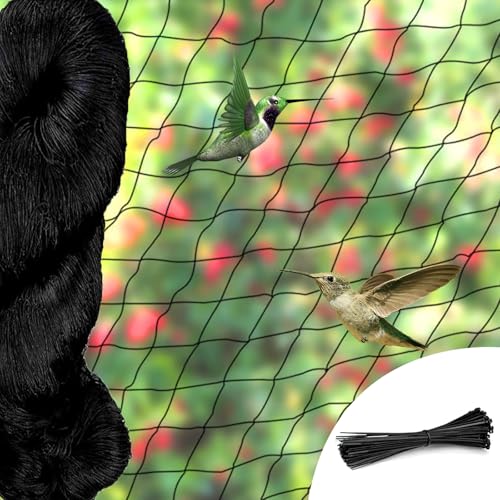 AOLIUP Malha anti-pássaros proteção vermelha: 7,5 m x 15 m rede de jardim malha anti-pombos para proteção de pomares plantas frutas galinheiros