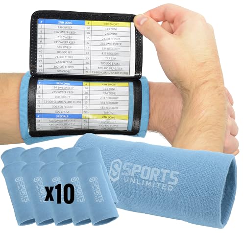 Image of Sports Unlimited Adult Triple Wrist Coach, Football Wristbands for Plays, Baseball Wristbands, QB Arm Bands