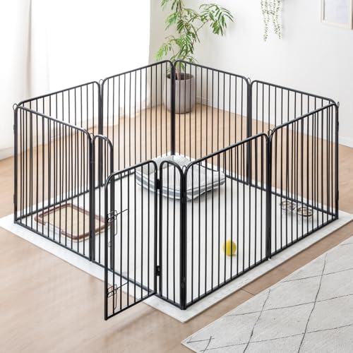タンスのゲン ペットサークル RENEW 高さ80cm 屋内外兼用 ハイタイプ 組み替え可能 バリアフリー 犬用 83900001(123452)の商品画像（Amazon）