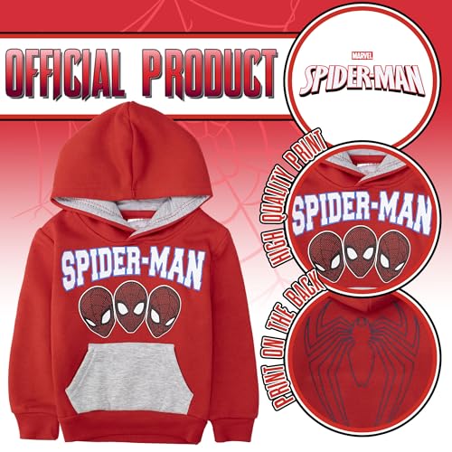 Sweat Spiderman enfant 8 ans Marvel rouge à capuche 6998 - 4
