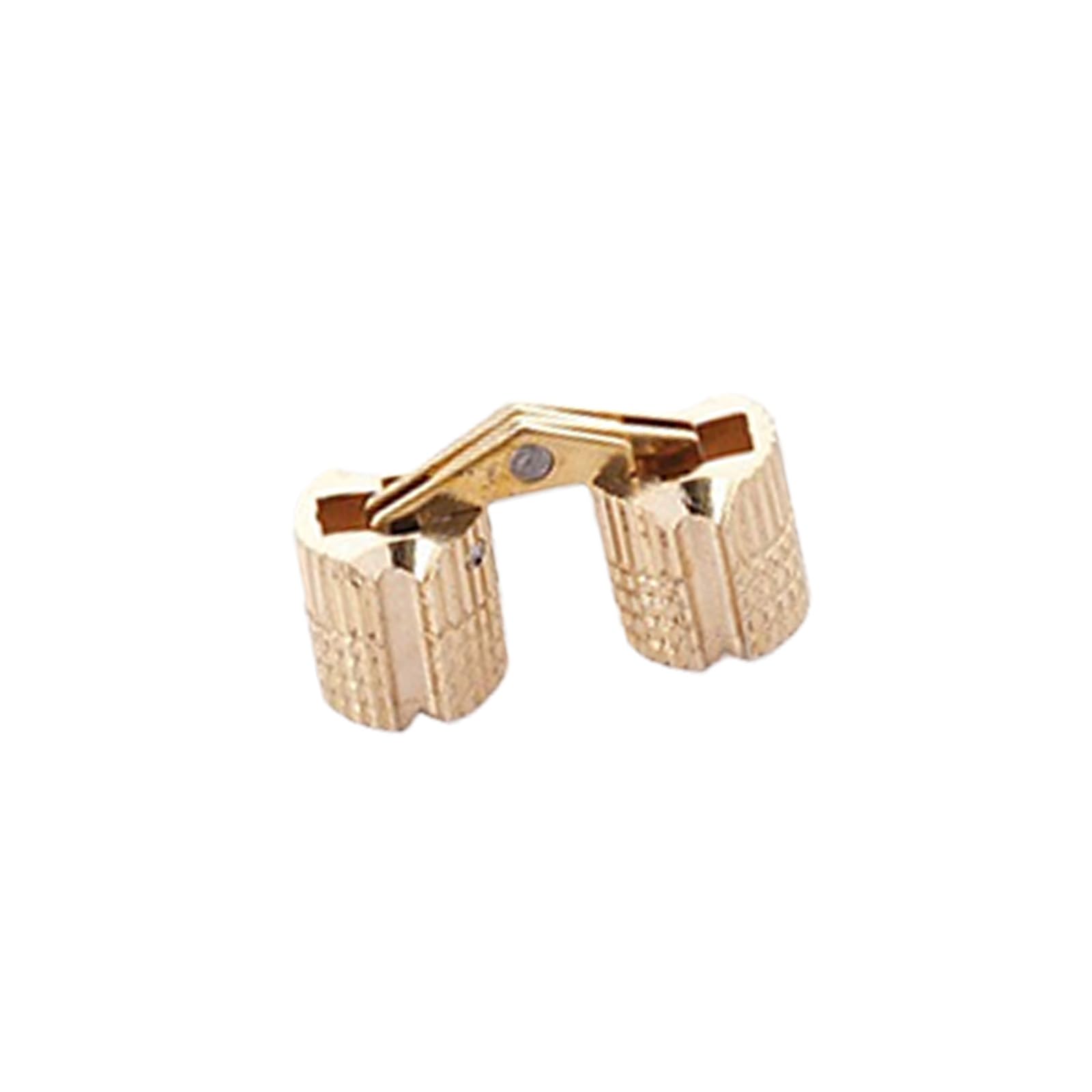 Osniyaw Multicoloured 2 Pieces Brass Furniture Hinges Cylindrical Concealed Hinge Small Box Door Hardware 180 Degree Opening Angle Furniture Brass Concealed Cylindrical Small Barrels For Jewelry Keepsake Box