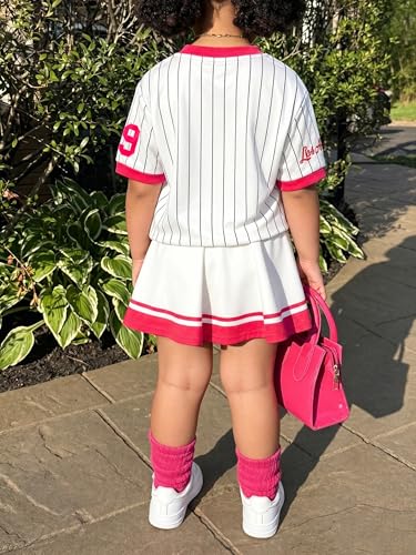 Image of LUKYCILD Baby Girls Summer Clothes Casual Clothing Suit Short Sleeve Striped T-Shirt +Pants