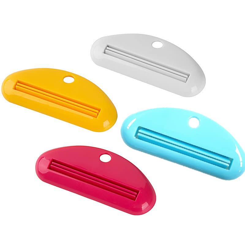 RayyanToothpaste Squeezer,Rolling Toothpaste Tube Squeezer for Toothpaste and Cosmetics,Manual Rotate Toothpaste Dispenser,Dispenser for Bathroom Saving Toothpaste Facial Cleanser(Pack of 4)