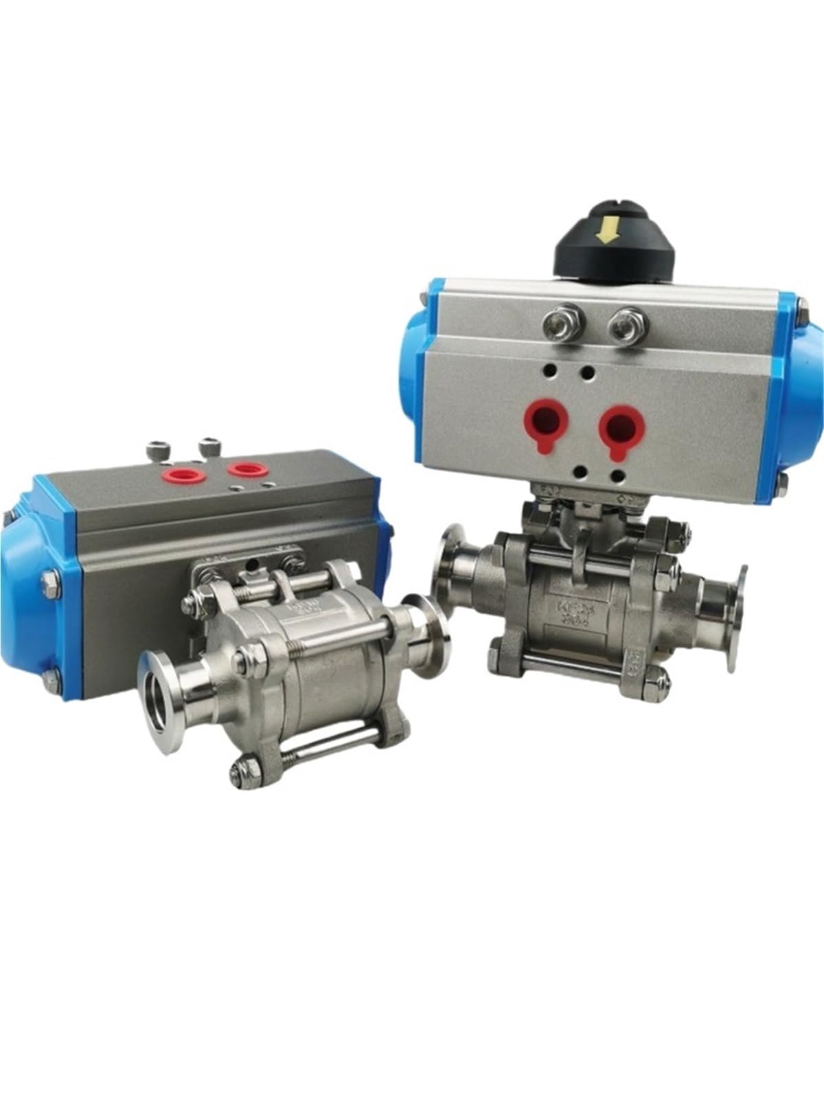 Válvula de bola neumática de alto vacío de 3 piezas con brida KF16 KF25, 1 unidad, acero inoxidable 304/316L(KF16,SS316L)