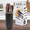 Kitchen-Knife-Set-Retrosohoo-6-Pieces-Black-Sharp-Knife-Set-for-Kitchen-Non-stick-Non-slip-Stainless-Steel-Chef-Knife-Set-with-Universal-Knife-Block-Suitable-for-Home-RestaurantWood-Grain Kitchen Knife Set, Retrosohoo 6-Pieces Black Sharp Knife Set for Kitchen, Non-stick Non-slip Stainless Steel Chef Knife Set with Universal Knife Block Suitable for Home Restaurant(Wood Grain)