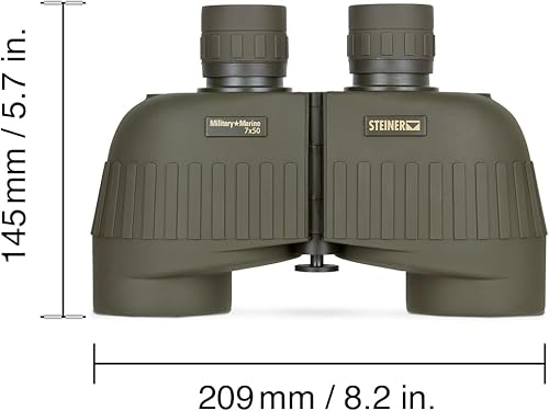 Miniatura 9 de Steiner Military-Marine Series Binoculars, Lightweight Tactical Precision Optics for Any Situation, Waterproof, Green, 7x50
