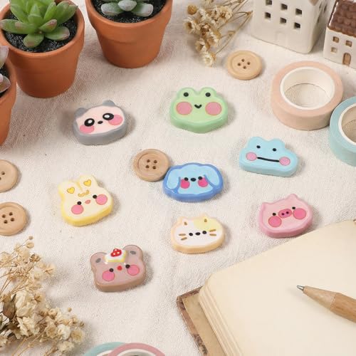 Set de 8 imanes decorativos de animales acrílicos miniatura 4