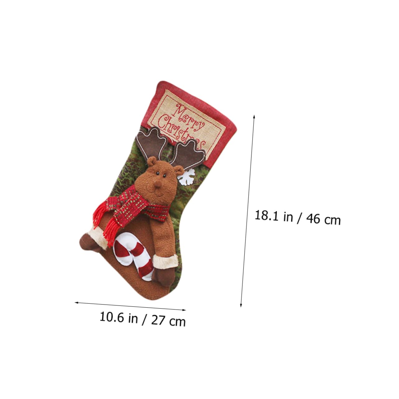 3stücke Weihnachtsstrümpfe Hängend Weihnachtsstrümpfe Weihnachtsgeschenksocken Taschen Für Süßigkeiten Geschenke Dekoration