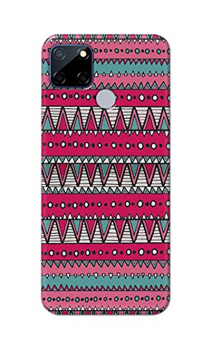 Image of Printed Hard Back Cover Case for Realme C12 Back Cover (Geometric Vintage Pattern) -1803