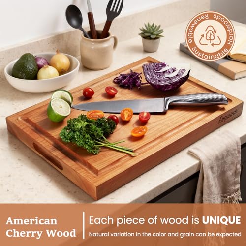 Tabla de Cortar de Madera con Mango y Surco para Jugos miniatura 3