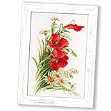 Povitrulya Counted Cross Stitch Kit 'Bouquet with Poppies' - Poppies and Daisies Wildflowers Hand Em