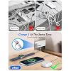 2Pack Multi Charging Cable Cord for Travel Essentials,Apple Watch Charger,iPhone Charger,[3-in-2] Type C/Lightning Cable Portable Designed for iWatch,iPhone 17-8,Galaxy S25-21,AirPods,iPad-1.8M Gray