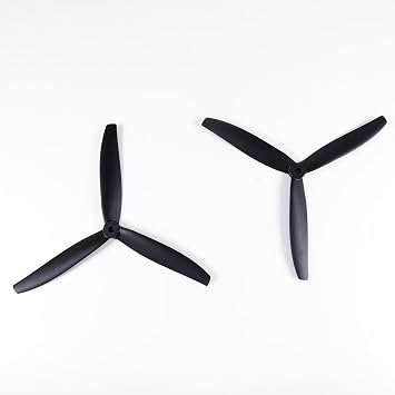 8-Inch Glass Fiber Nylon Propellers, 3-Blade Props for Cinelifter FPV Drones, Black