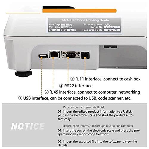 Báscula digital con código de barras y doble pantalla 15kg miniatura 4