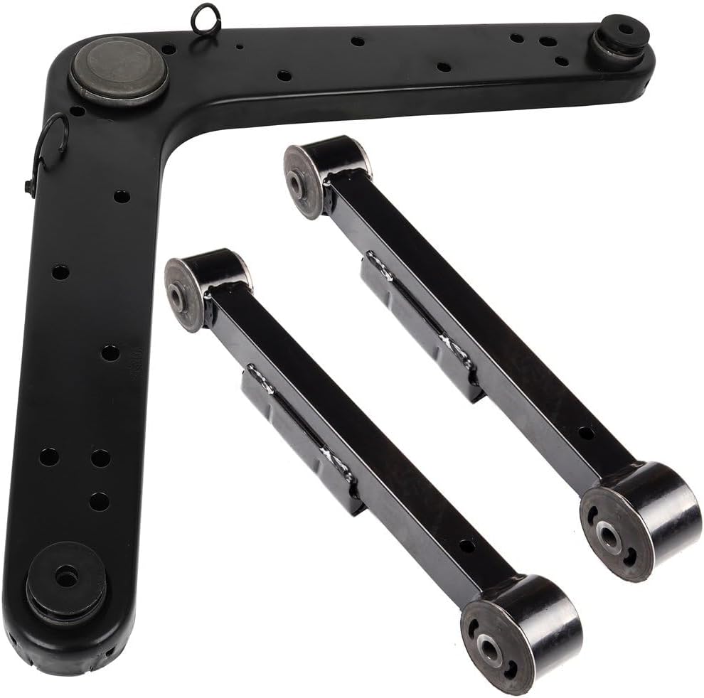 3pc Set Front Suspension Kit Rear Lower Control Arm Rear Upper Control Arm fit for Jeep Liberty