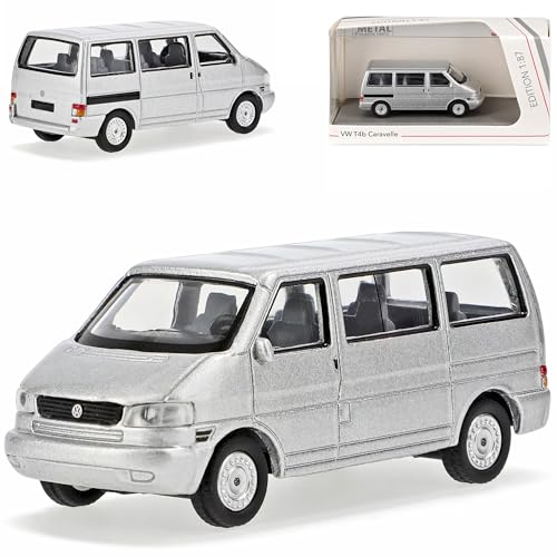 Volkwagen T4 b Caravelle Personen Transporter Silber 1990-2003 H0 1/87...