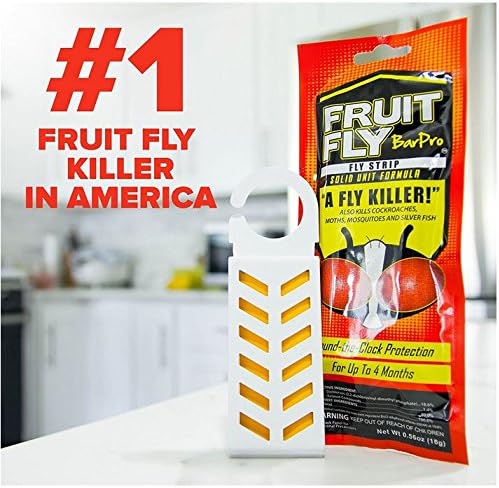 Fruit Fly BarPro – 4 Month Protection Against Flies, Cockroaches, Mosquitos & Other Pests. Not Fly Traps for Indoors. Better than a Fly Trap. Better ...