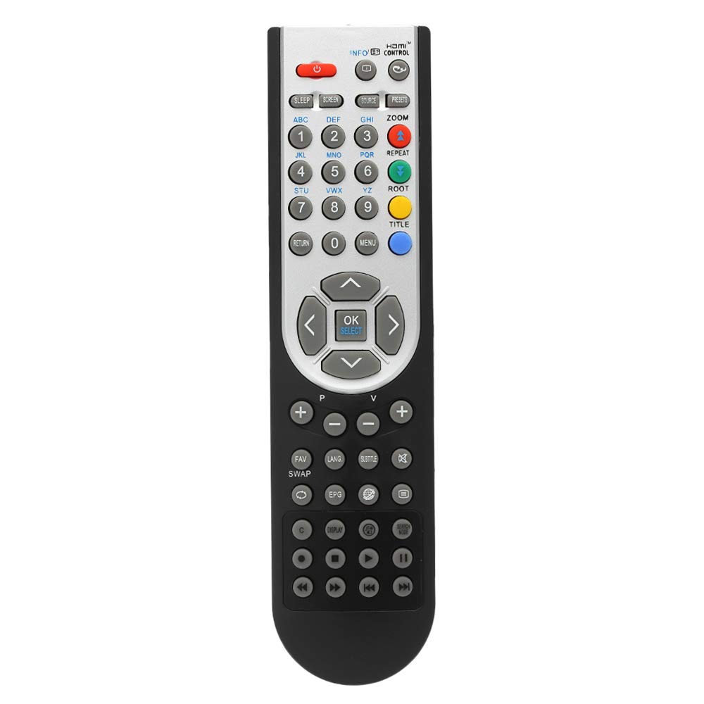 UBERSWEETRC1900 Remote Control for OKI HITACHI ALBA CELCUS Luxor GRUNDIG Sharp JMB TELEFUNKEN AKAI NEVIR SANYO LCD LED Plasma Smart TV Black_