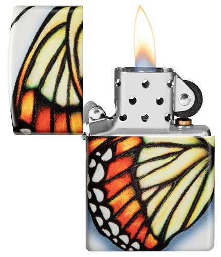 Encendedor Zippo bolsillo diseño mariposa blanco miniatura 4