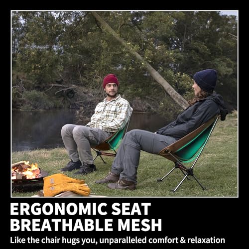Image of Naturehike YL08 Ultralight Camping Chair, 2.38 LBS Portable Backpacking Chair with Anti-Sinking Feet, Lightweight Compact Folding Hiking Camp Chair