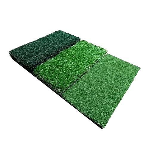 Kisangel 1pc Portable Golf Hitting Mat for Indoor and Outdoor Use Combined Long and Short Grass Training Pad Practice Equipment for Beginners and Advanced Players Durable and Easy to Up