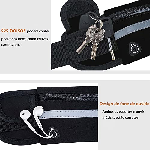 Legou Pochete Esportes,Pochete Para Corrida,Porta Celular Garrafa De Água Cinta Fitness - Preto