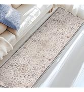 Tapis De Couloir 80x300 Cm Motif Aquarelle Fleurs - Lavable En Machine, Dos Antidérapant TPR, Poils Ras