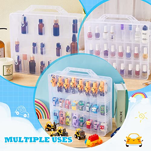 Boîte de rangement pour jouets double face 48 compartiments x2