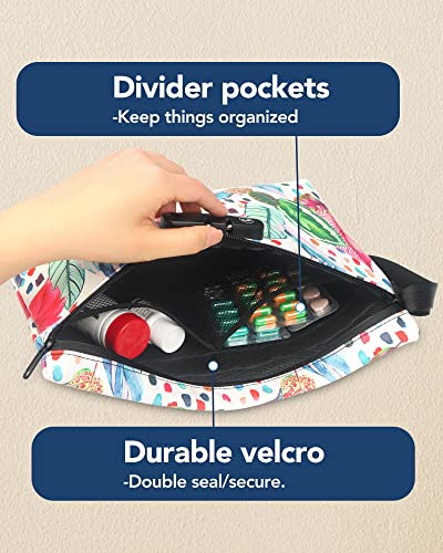 FIREDOG Printed Smell Proof Bags with Combination Lock, Carbon Lined Odor Proof Stash Bag Case Container for Travel Storage (10.8"x8.8")4