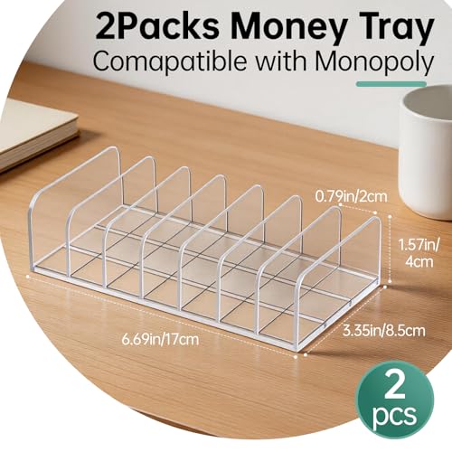 Accesorios Monopoly de acrílico resistente y transparente con siete compartimentos 2