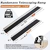 Ruedamann 7FT x 8.3 Adjustable Wheelchair Ramp with Handle, Telescoping Portable Wheelchair Ramp for Home Steps, 600lbs Capacity, Non-Skid Lightweight Scooter Ramp for Van, MPV, Caravan 2Pcs