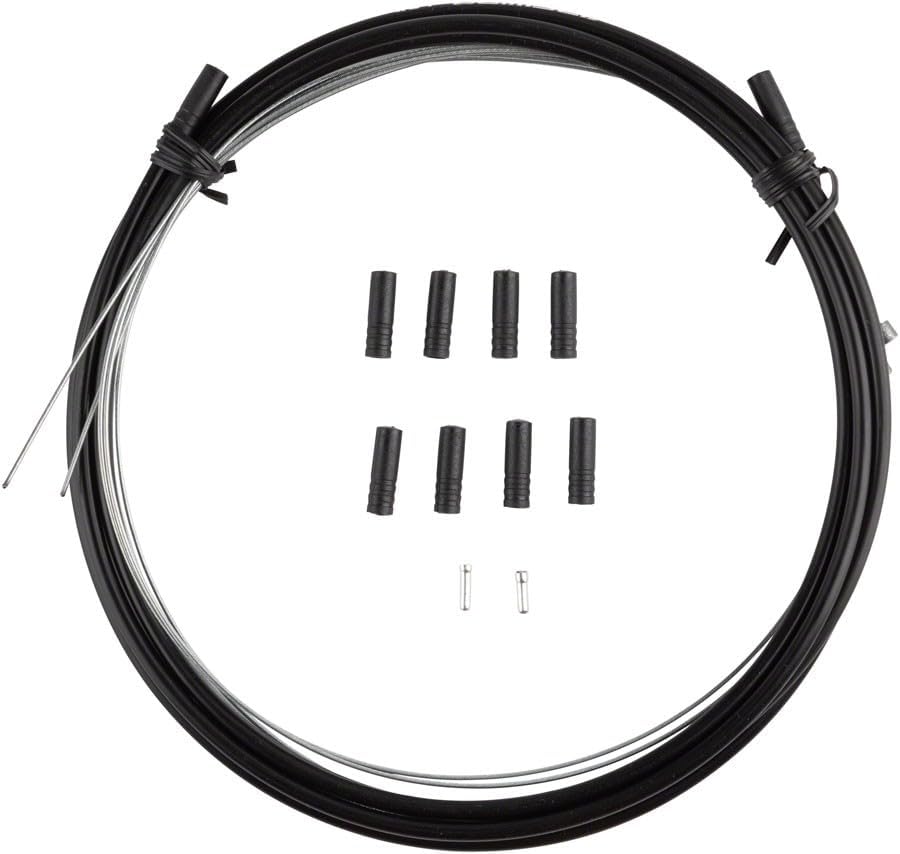 Replacement Compatible with Jagwire Basics Shift Cable Kit for & SRAM - Black, Durable Lined Housing Bicycle Bike
