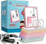 Multiplication Flash Cards for 3rd Grade – 175 Math Flash Cards – Times Table Flash Cards – All Facts 0-12 Color Coded – Multiplication Games, 1st 2nd 4th 5th 6th Grade