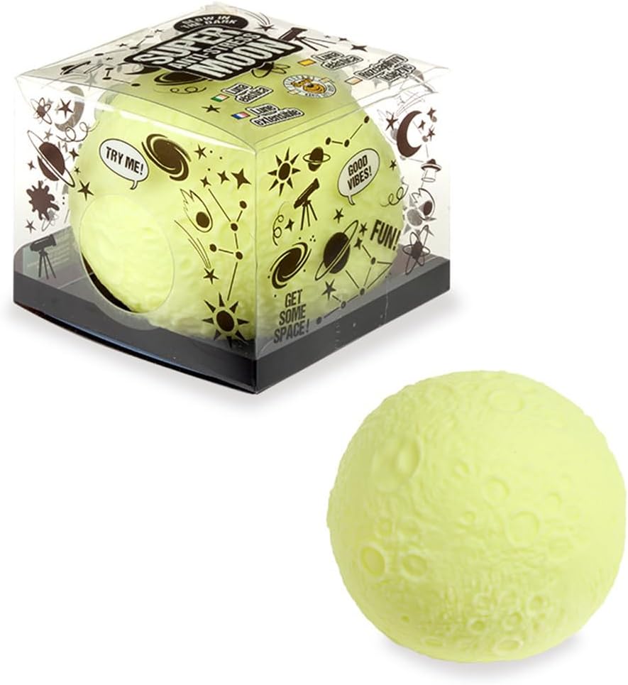 TRENDHAUS 967992 Anti-Stress Ball for Children and Adults XXL 10 cm Moon Shape