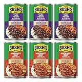 Bush's Best Baked Beans, Sidekicks Variety Pack, Southwest Zest Pinto Beans (15oz), Taco Fiesta Black Beans (15.1oz) (3 of each)