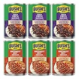 Bush's Best Baked Beans, Sidekicks Variety Pack, Southwest Zest Pinto Beans (15oz), Taco Fiesta Black Beans (15.1oz) (3 of each)