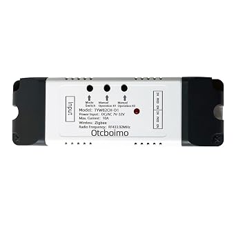 Zigbee Electric Linear Actuator Controller, 2 Channel DC12V 24V Relay Switch, Tuya Zigbee Gateway Required,Dry Contact Passive Output Switch Compatible with Alexa and Google Home